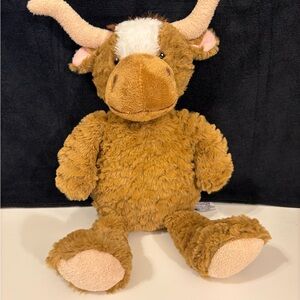 Plushology Plush Longhorn Bull 14" Brown White Stuffed Animal Toy 2024 Soft